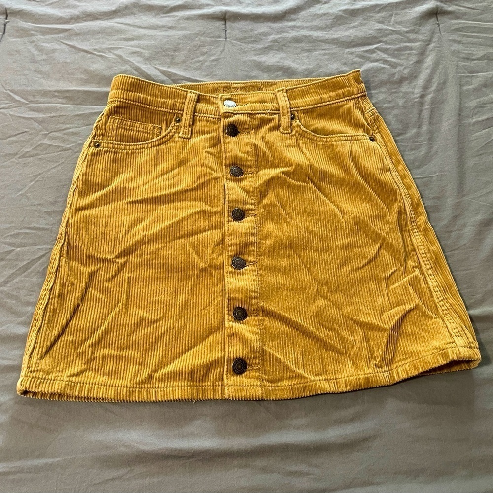 Arizona Jean Co button down corduroy mini skirt sz 1